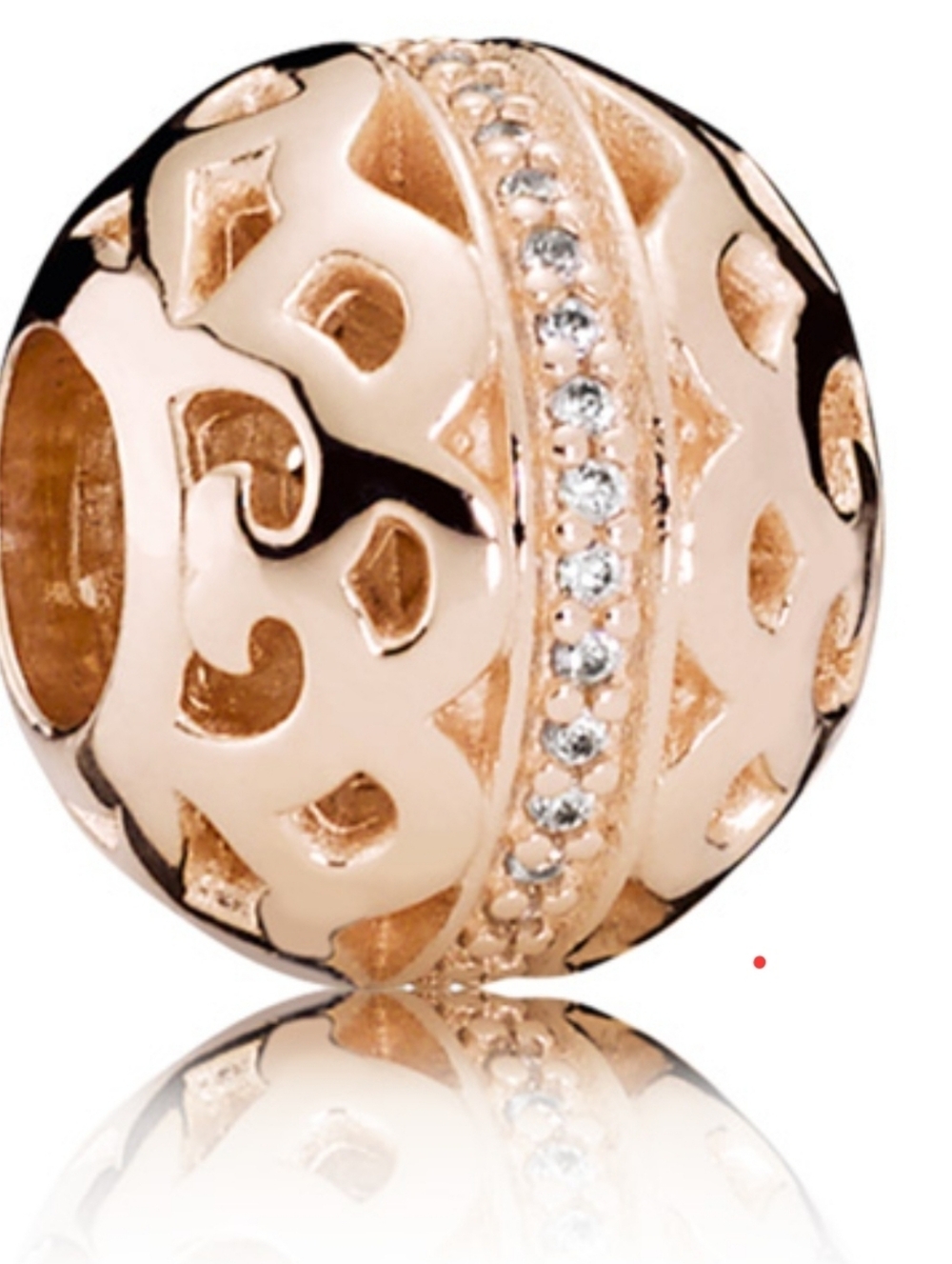 PANDORA Rose Gold Path to Harmony Charm 780002CZ